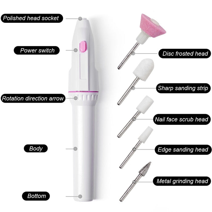 5 In 1 Electric Nail Polisher for Removing Dead Skin Nail Remover
