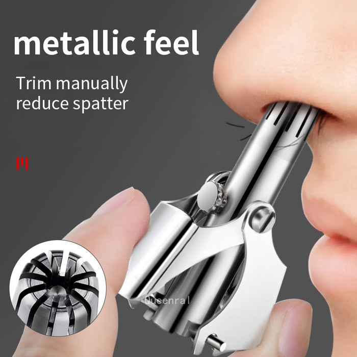 Nose Hair Ear Trimmer  Stainless Steel Manual Washable Portable